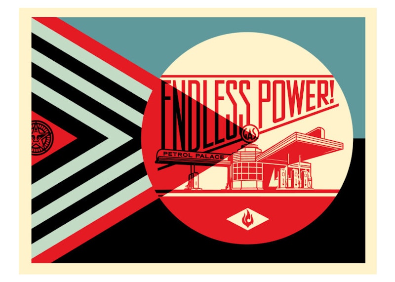 Shepard Fairey Endless Power Petrol Palace Print Blue (Signed, Edition of 350)