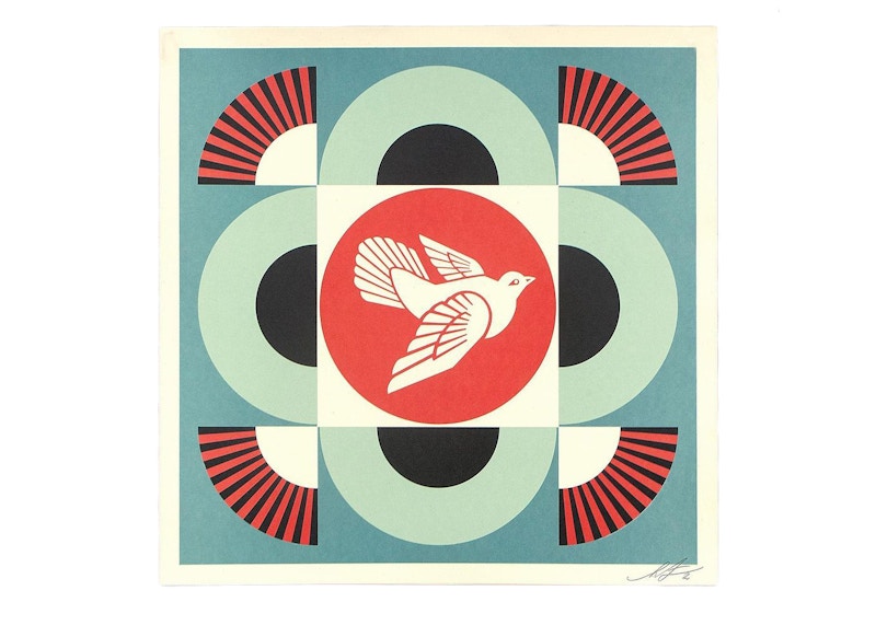 Shepard Fairey Geometric Dove Print (Signed, Open Edition) Blue