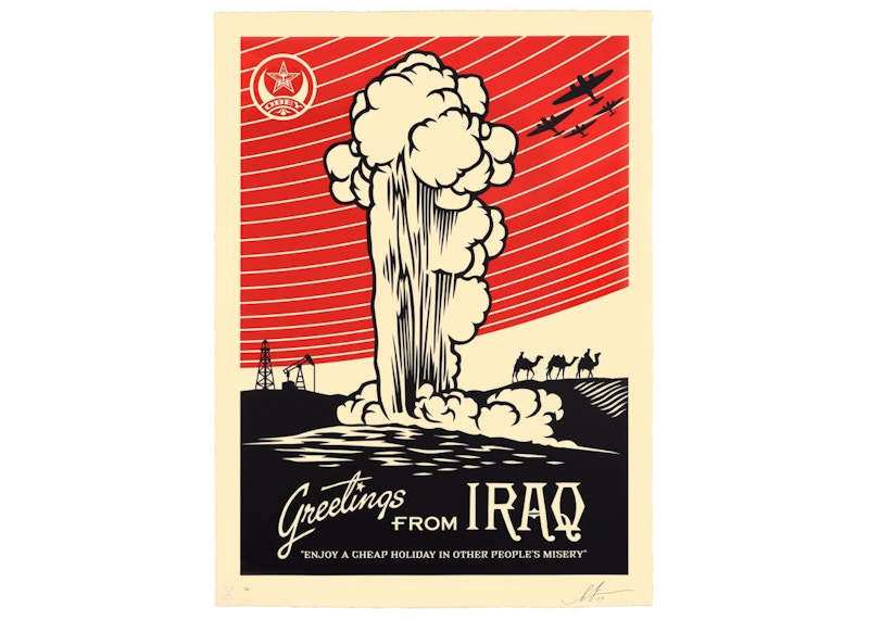 Shepard Fairey Greetings From Iraq Print (Signed, Edition of 89)