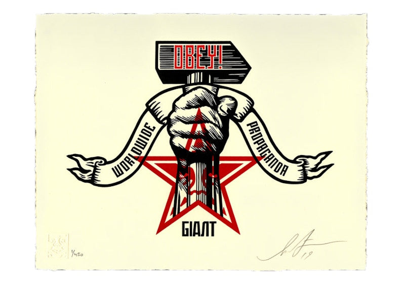 Shepard Fairey Hammer & Fist Letterpress Print (Signed, Edition of 450)