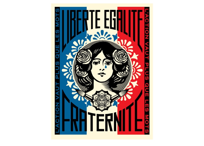 Shepard Fairey Marianna: L'action Vaut Plus Que Les Mots Print (Signed, Edition of 650)