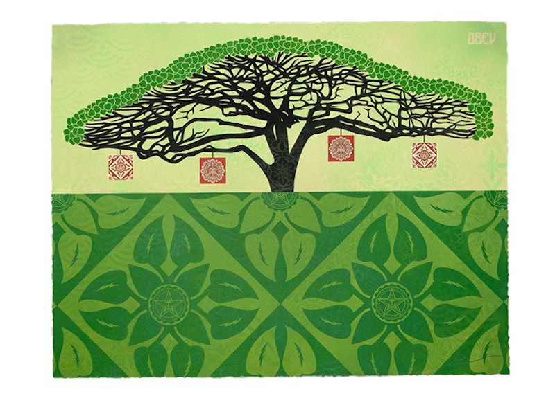 Shepard Fairey Monkey Pod Green VSE (Signed, Edition of 20)