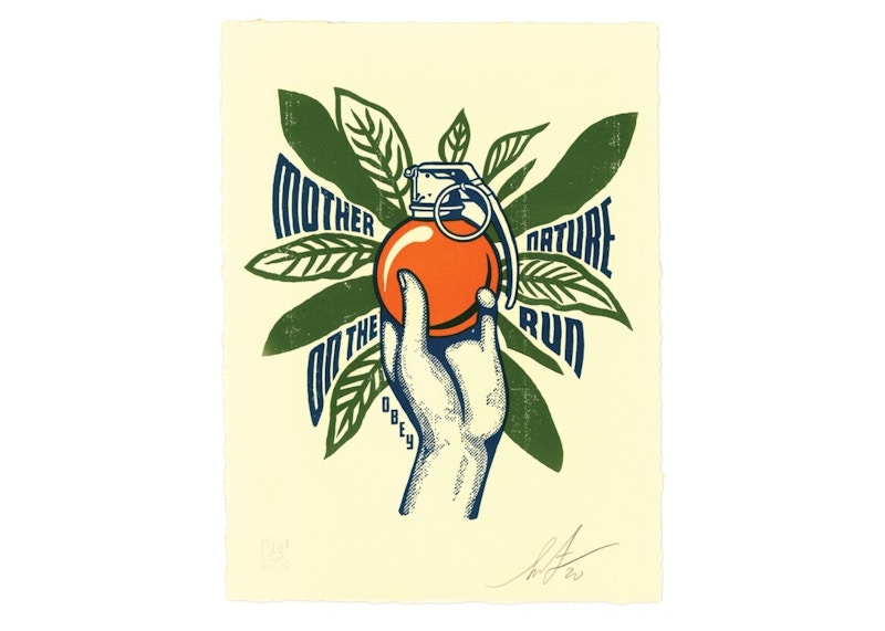 Shepard Fairey Mother Nature On The Run Print (Signed, Edition of 450)