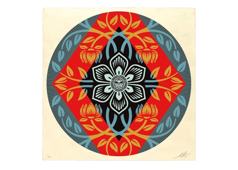 Shepard Fairey OBEY Diamond Flower Print (Signed, Edition of 550)