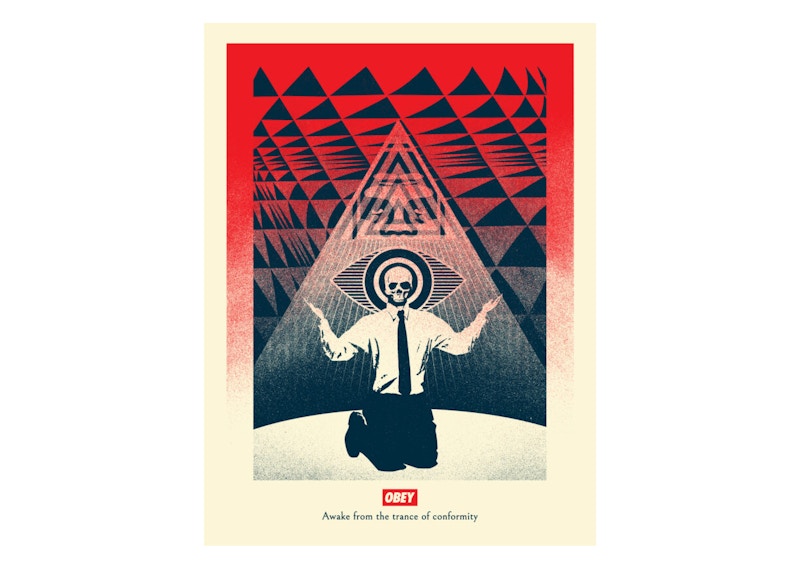 Shepard Fairey Obey Conformity Trance Print Red (Signed, Edition of 350)