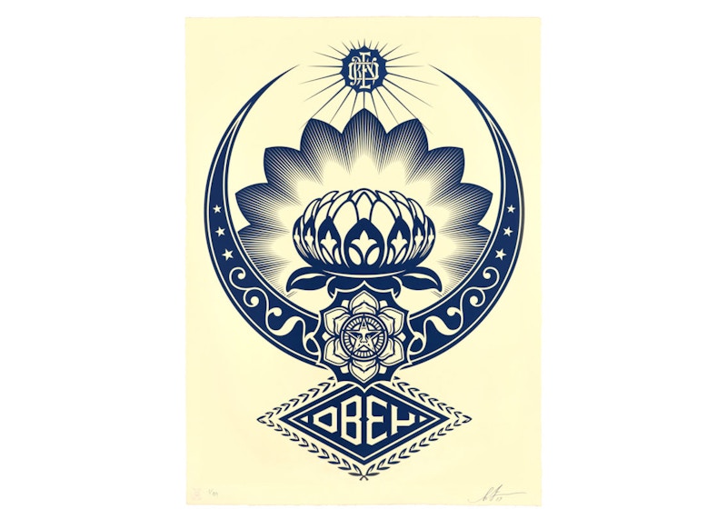 Shepard Fairey Obey Lotus Ornament Print (Signed, Edition of 89)