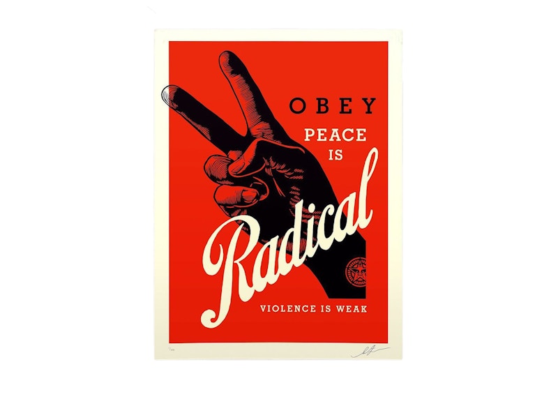 Shepard Fairey Obey Radical Peace Print (Signed, Edition of 375) Red