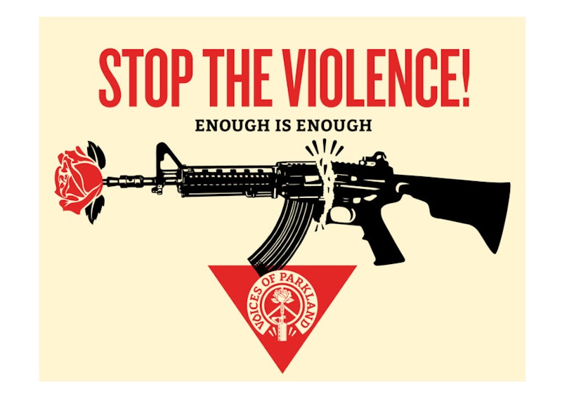 Shepard Fairey Parkland Voices Stop The Violence Print (Signed, Edition of 550)