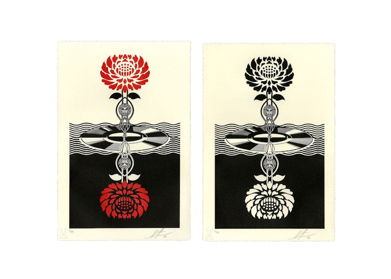 Shepard Fairey Post-Punk Flower Print Set (Signed, Edition of 375)