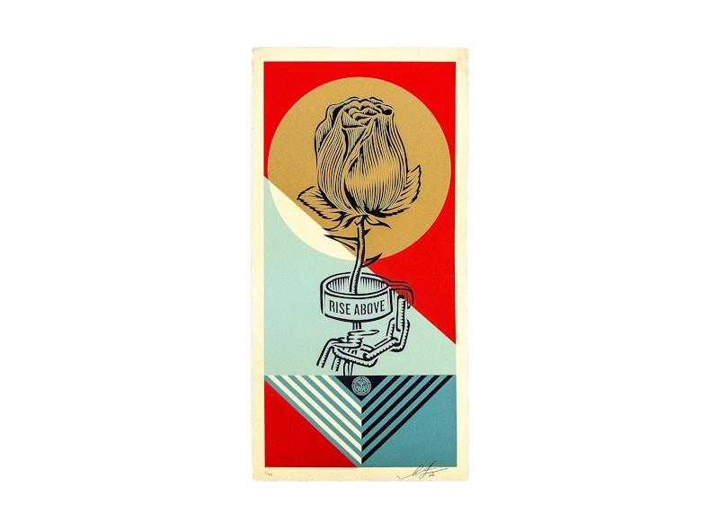 Shepard Fairey Rise Above Rose Geometric Print (Signed, Edition of 550)