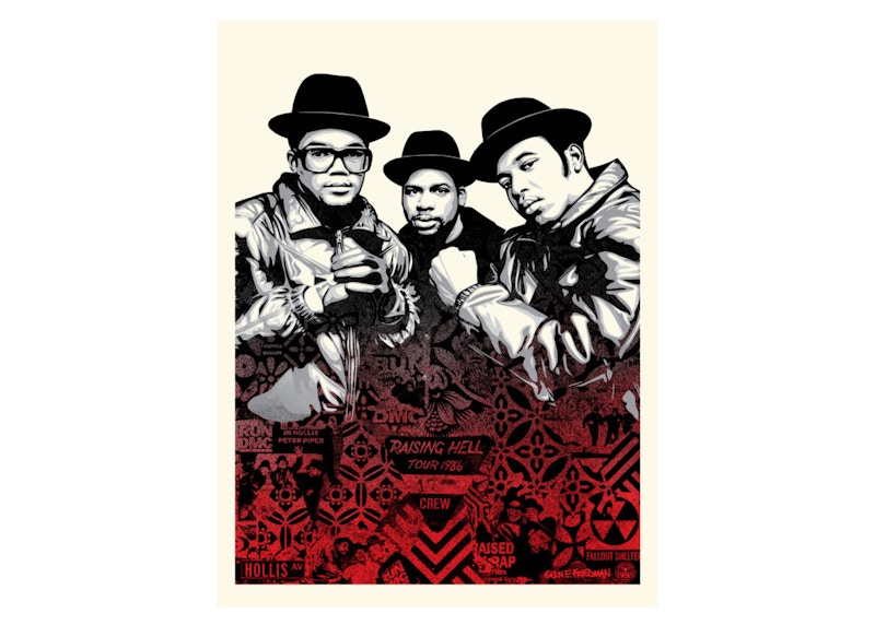 Shepard Fairey Run-DMC Raising Hell Print Red (Signed, Edition of 400)