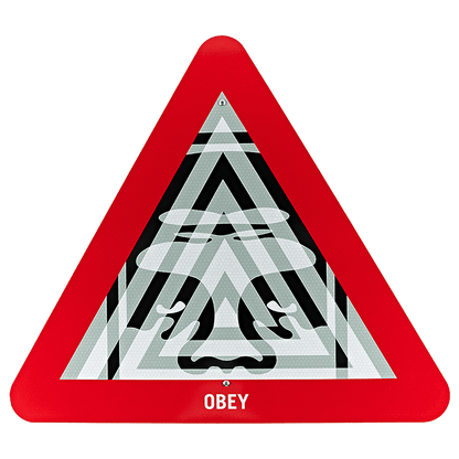 Shepard Fairey Unyielding Metal Street Sign (Signed, Edition of 350)