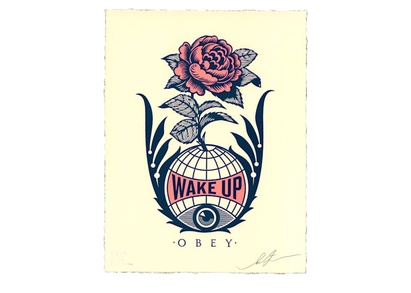 Shepard Fairey Wake Up Earth Letterpress Print (Signed, Edition of 500)