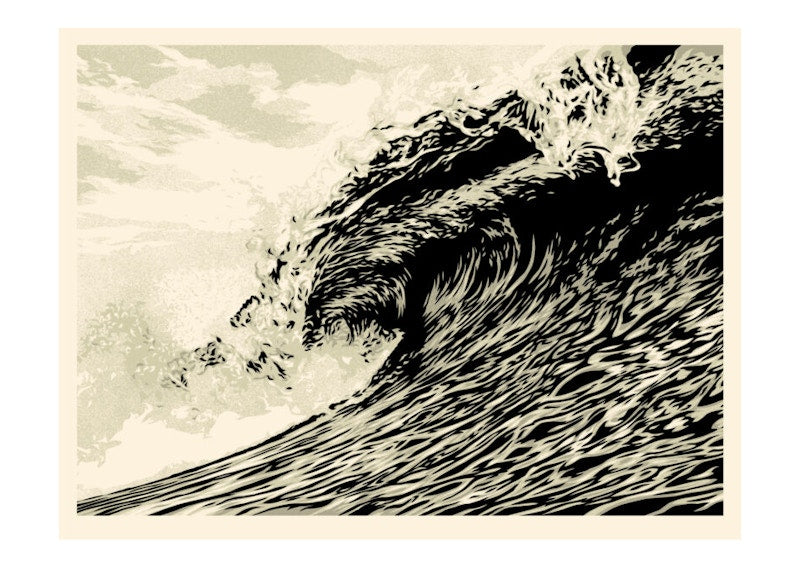 Shepard Fairey Wave Of Distress Print Sepia (Signed, Edition of 400)