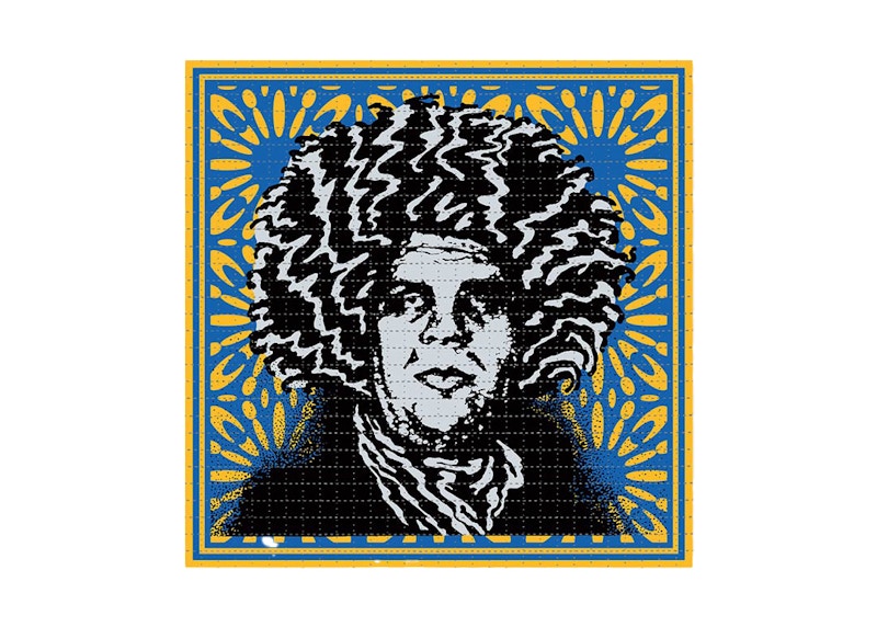 Shepard Fairey x John Van Hamersveld Psychedelic Andre Pinnacle Blue Blotter Variant Print (Signed, Edition of 419)