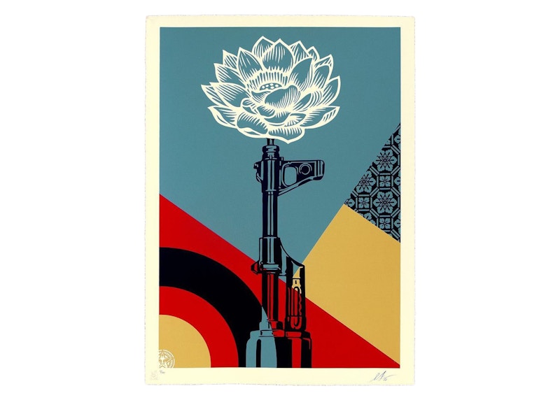 Shepard Fairey x Obey AK-47 Lotus Large Print (Signed, Edition of 100)