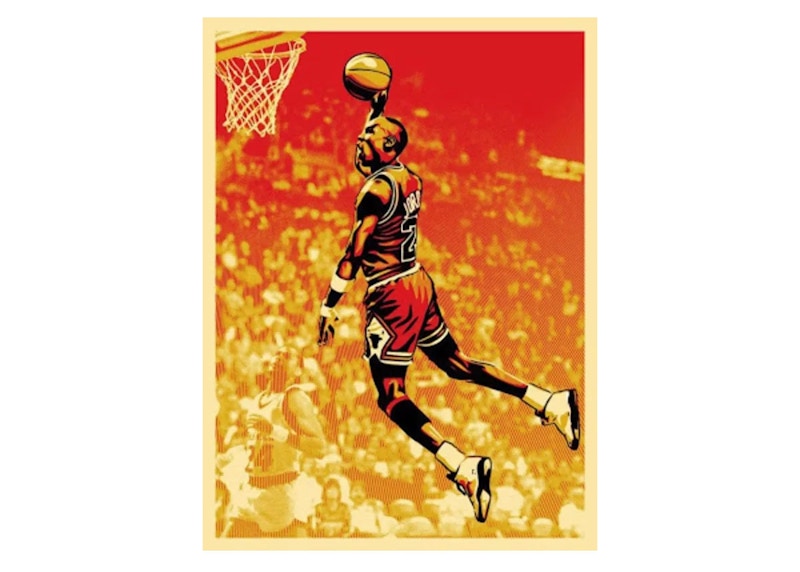 Shepard Fairey x Upper Deck Michael Jordan Bulls Print (Signed, Edition of 523)