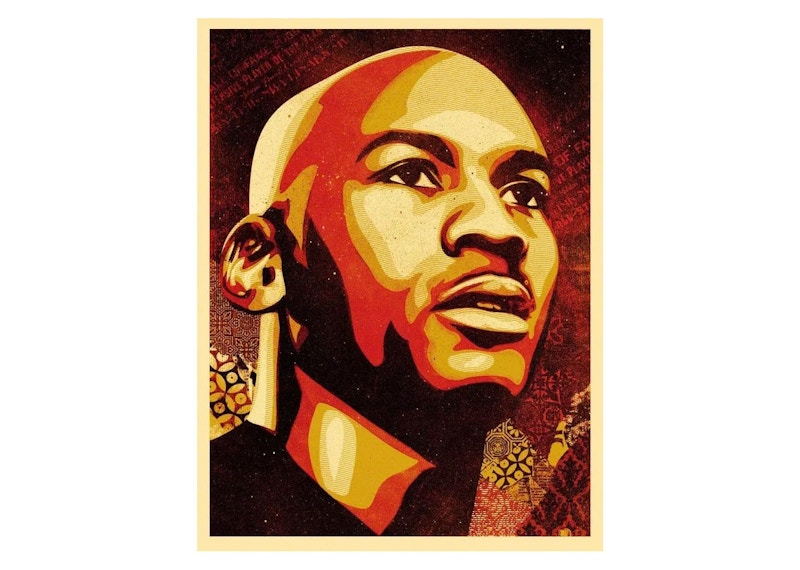 Shepard Fairey x Upper Deck Michael Jordan HOF Portrait Print (Signed, Edition of 523)