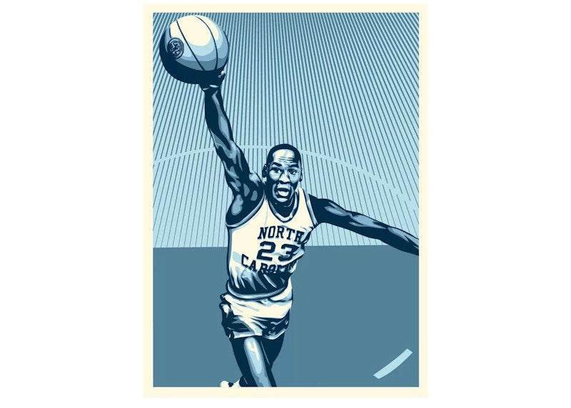 Shepard Fairey x Upper Deck Michael Jordan UNC Print (Signed, Edition of 523)