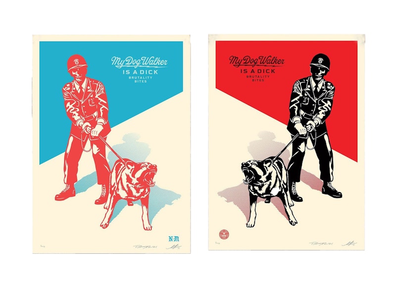 Shepard Fairey x nevermade Sadistic Dog Walker Print Set (Signed, Edition of 450)
