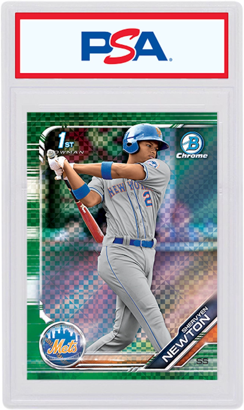Shervyen Newton 2019 Bowman Chrome X Green X-Fractor /31 BCP-248 (PSA or BGS Graded)