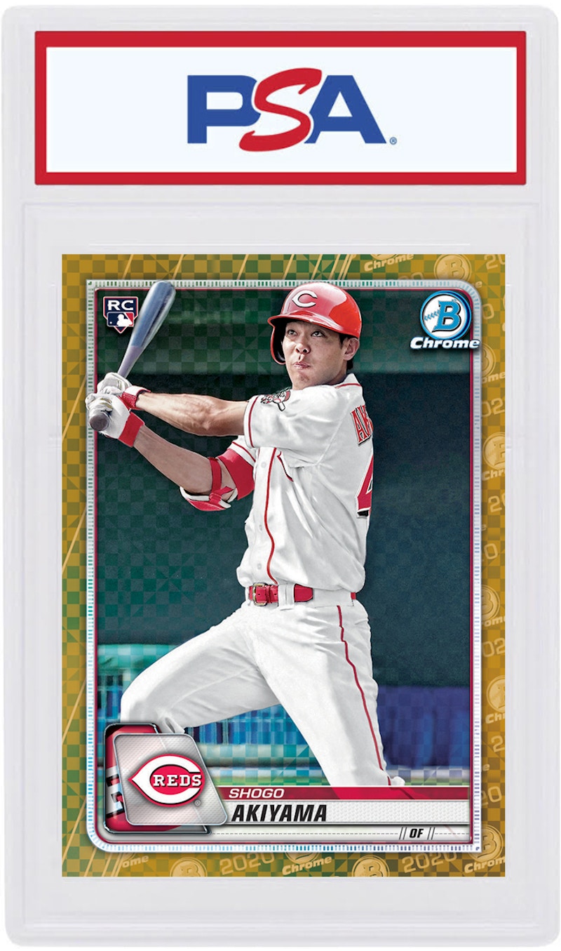 Shogo Akiyama 2020 Bowman Chrome X Rookie Gold X-Fractor /3 #71 (PSA or BGS Graded)