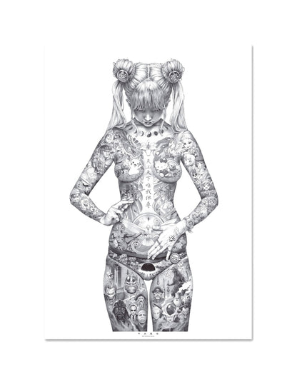 Shohei Heisei Mary Poster Black Grey