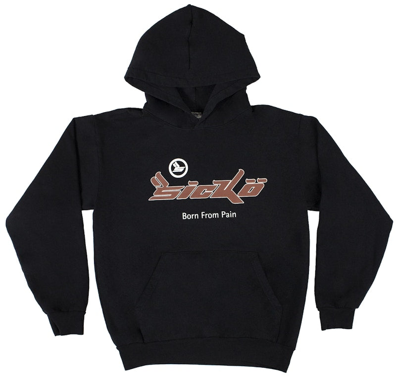 Sicko Pain Hoodie Black/Brown