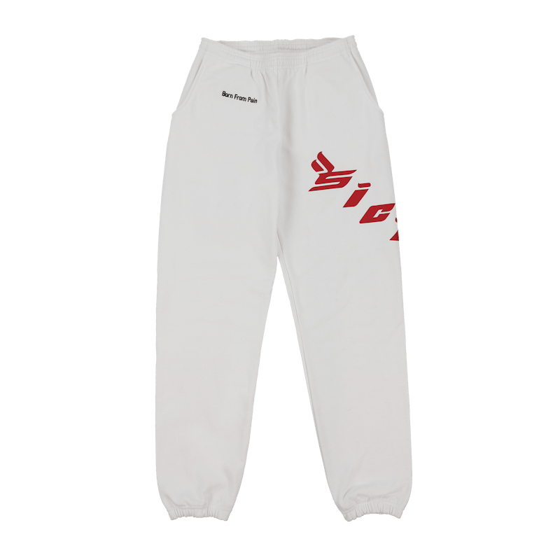 Sicko Pain Sweatpants White