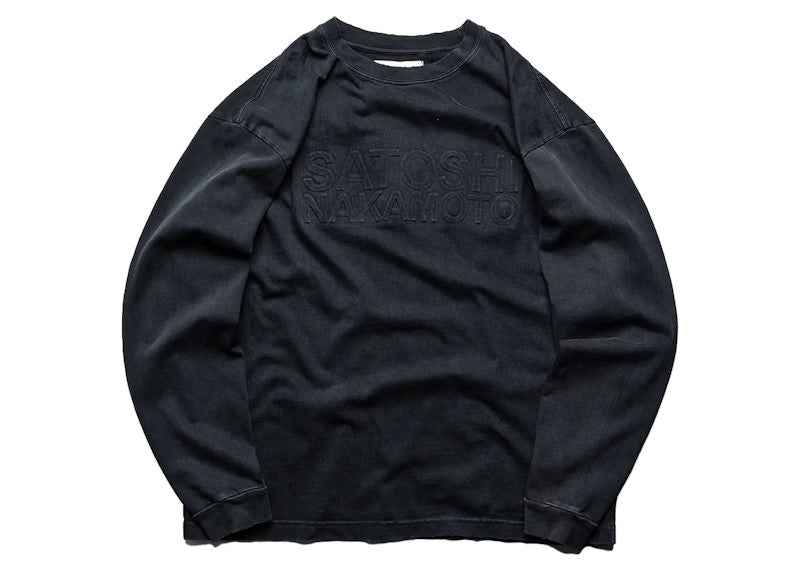 Sicko x Satoshi Nakamoto Emboss Long Sleeve Tee Vintage Black