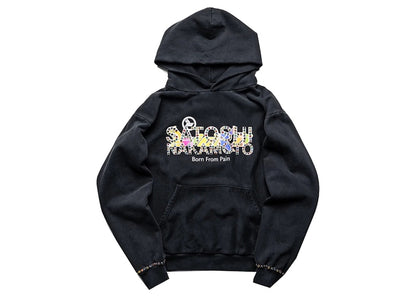 Sicko x Satoshi Nakamoto Studded Gradient Hoodie Black