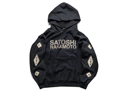 Sicko x Satoshi Nakamoto Studded Logo Hoodie Black