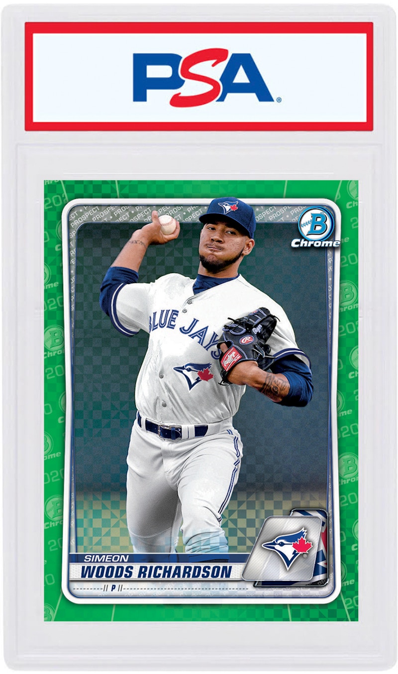 Simeon Woods Richardson 2020 Bowman Chrome X Green X-Fractor /31 #BCP-190 (PSA or BGS Graded)