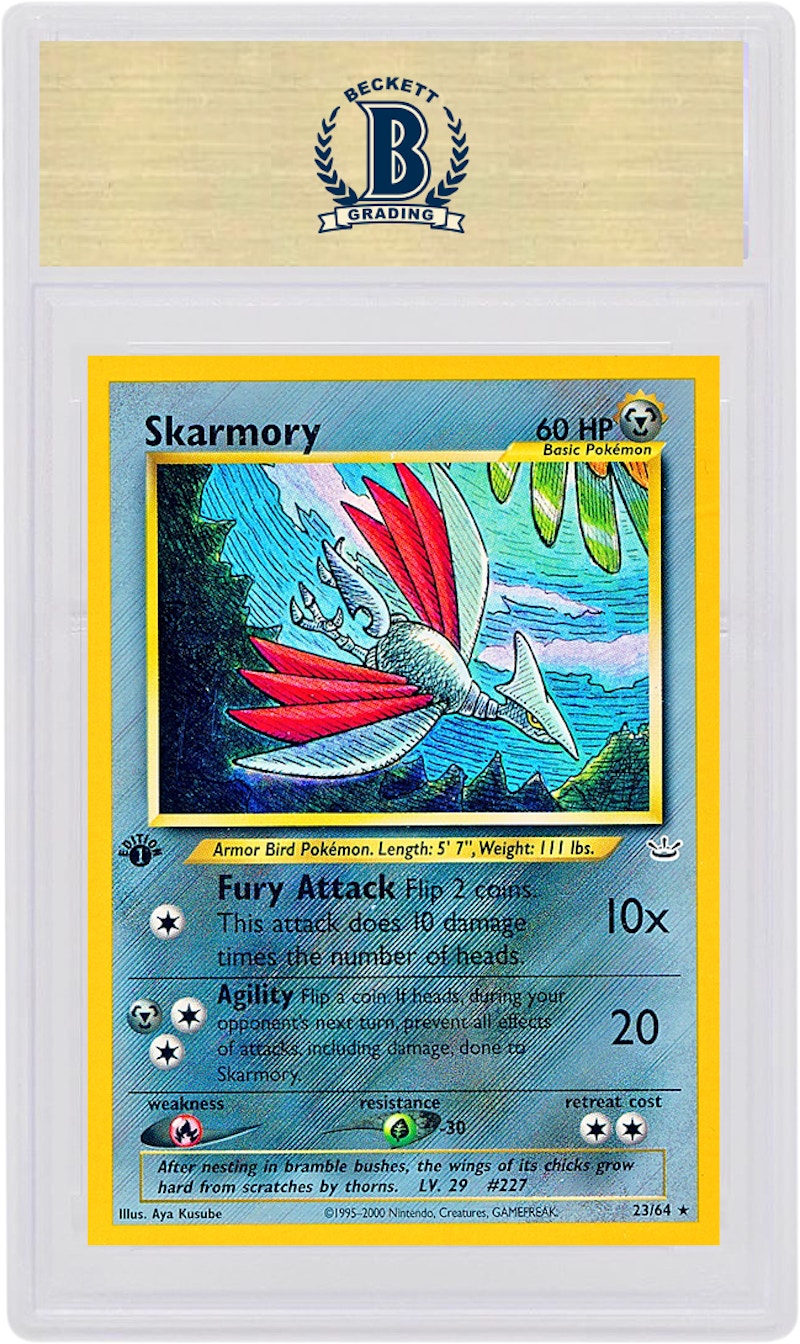 Skarmory 2001 Pokemon TCG Neo Revelation 1st Edition #23/64 (PSA or BGS Graded)