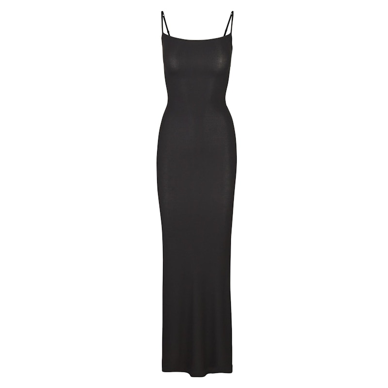SKIMS Soft Lounge Long Slip Dress Onyx