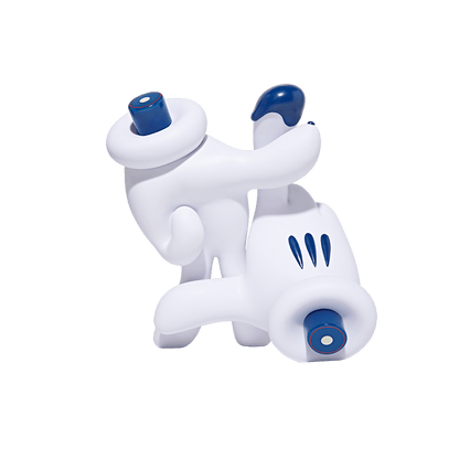 Slick OG LA Hands Vinyl Figure White/Blue