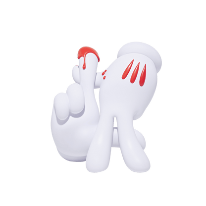Slick OG LA Hands Vinyl Figure White/Red
