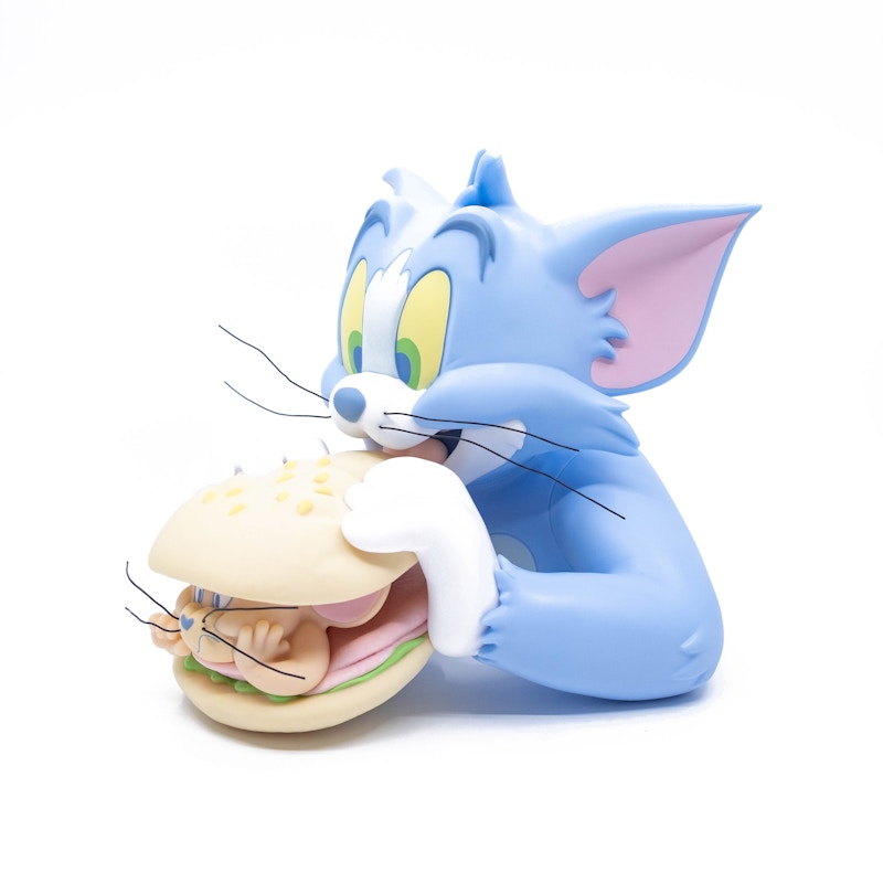 Soap Studio Tom and Jerry Burger Vinyl Bust Toy Blue