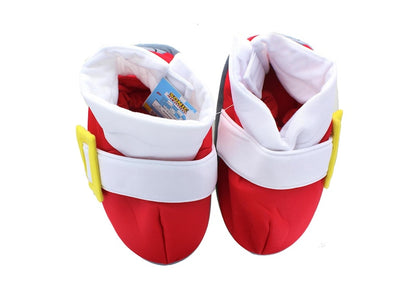Sonic the Hedgehog Red Running Shoes Plush Cosplay Slippers