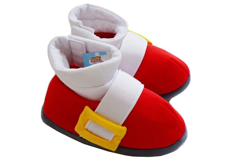 Sonic the Hedgehog Red Running Shoes Plush Cosplay Slippers