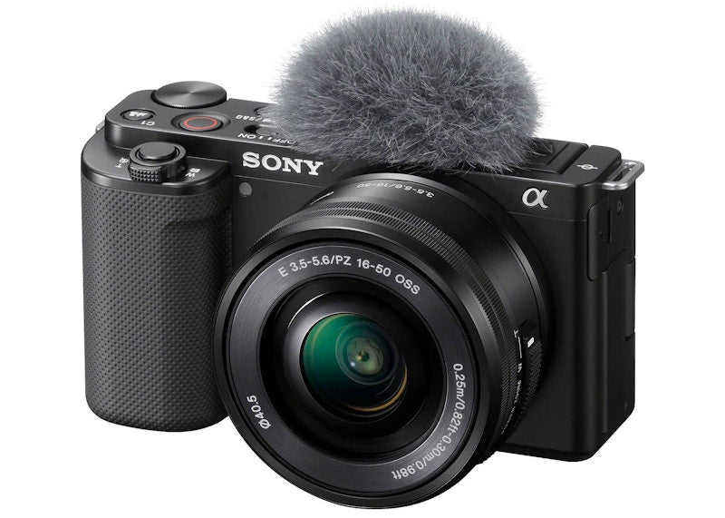 Sony Alpha ZV-E10 Mirrorless Vlog Camera (with 16-50mm Lens) ILCZVE10L/B Black