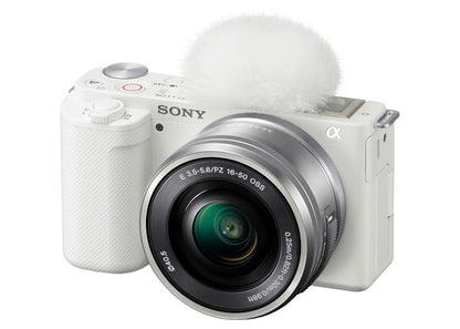Sony Alpha ZV-E10 Mirrorless Vlog Camera (with 16-50mm Lens) ILCZVE10L/W White