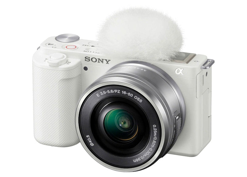 Sony Alpha ZV-E10 Mirrorless Vlog Camera (with 16-50mm Lens) ILCZVE10L/W White