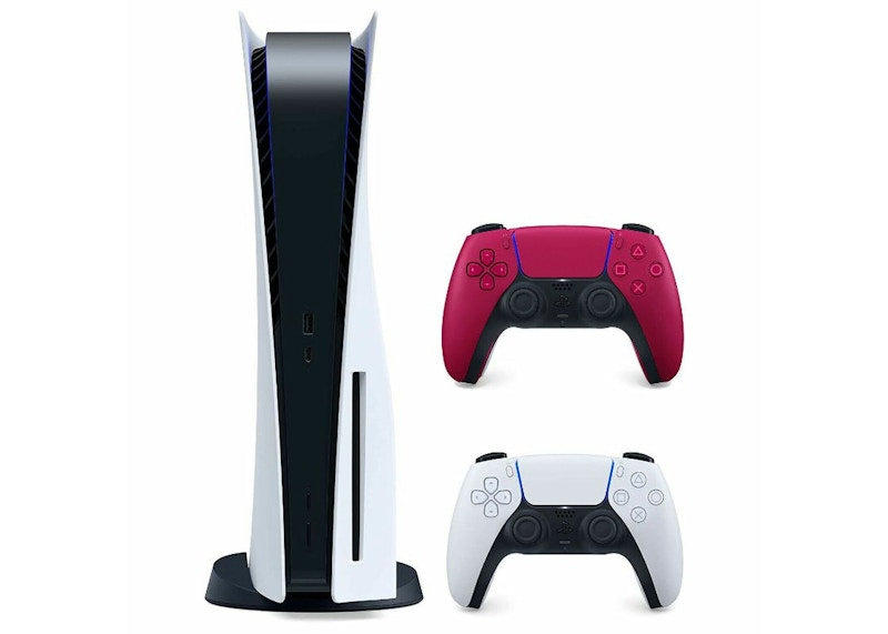 Sony Sony Playstation 5 PS5 Disc Console with Extra DualSense Wireless Controller Bundle (US Plug) 3005718-3006393/3006634 Cosmic Red