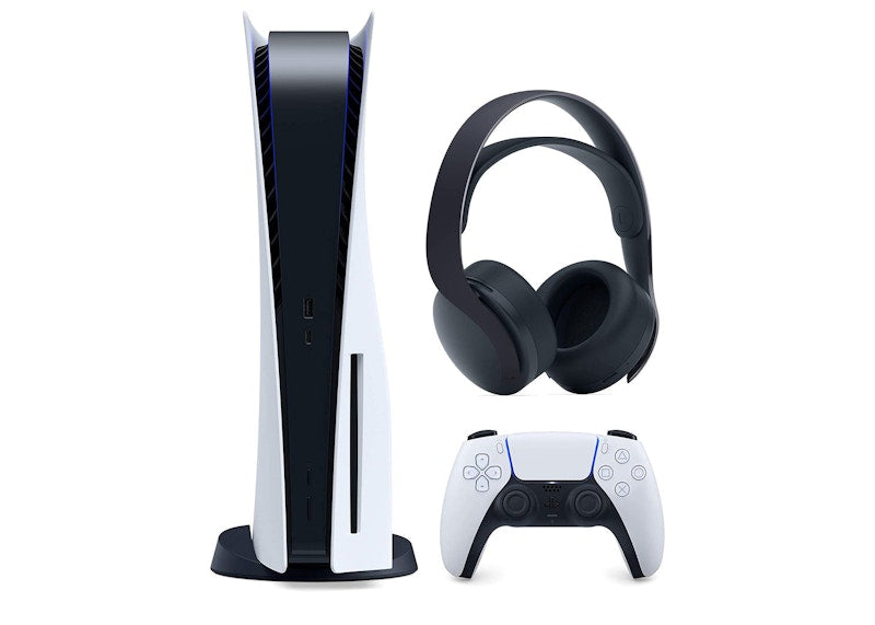 Sony Playstation 5 PS5 Disc Console with PULSE 3D Wireless Gaming Headset 3005718-3006397/3006634 Black