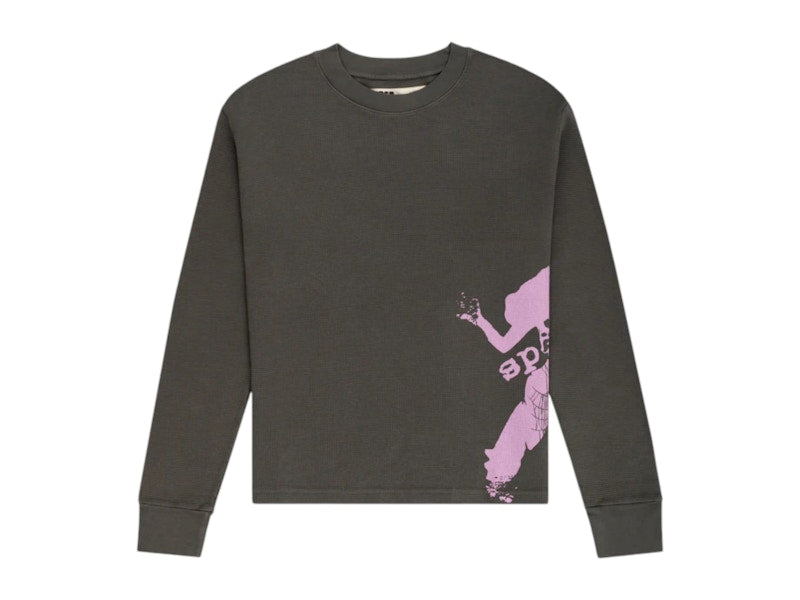 Sp5der 5EX Girl Thermal L/S Tee Dark Grey