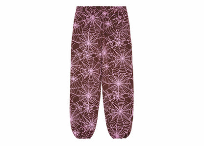 Sp5der AOP Sweatpants Brown