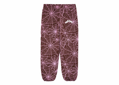Sp5der AOP Sweatpants Brown