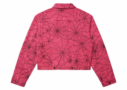 Sp5der AOP Trucker Jacket Pink