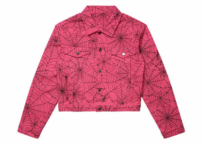 Sp5der AOP Trucker Jacket Pink